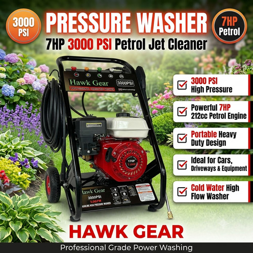 Power petrol pressure washer - pressure,