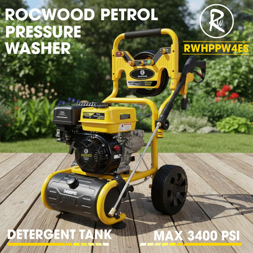 Rocwood petrol pressure washer - rocwood,