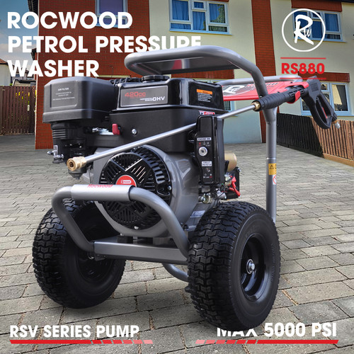 Petrol pressure washer - petrol, rocwood